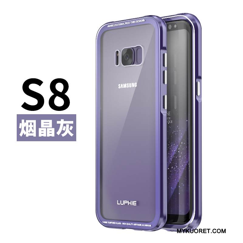 Kuori Samsung Galaxy S8 Luova Karkaisu Puhelimen Kuoret, Kotelo Samsung Galaxy S8 Suojaus Musta Kehys