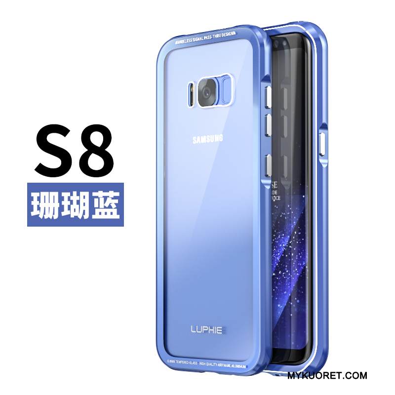 Kuori Samsung Galaxy S8 Luova Karkaisu Puhelimen Kuoret, Kotelo Samsung Galaxy S8 Suojaus Musta Kehys