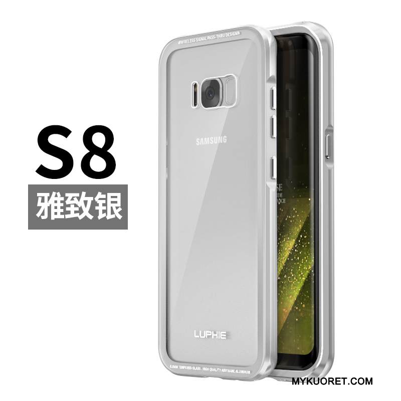 Kuori Samsung Galaxy S8 Luova Karkaisu Puhelimen Kuoret, Kotelo Samsung Galaxy S8 Suojaus Musta Kehys