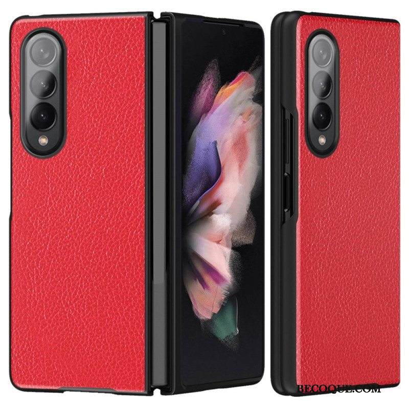 Kuori Samsung Galaxy Z Fold 4 Litsipinnoitettu Keinonahka