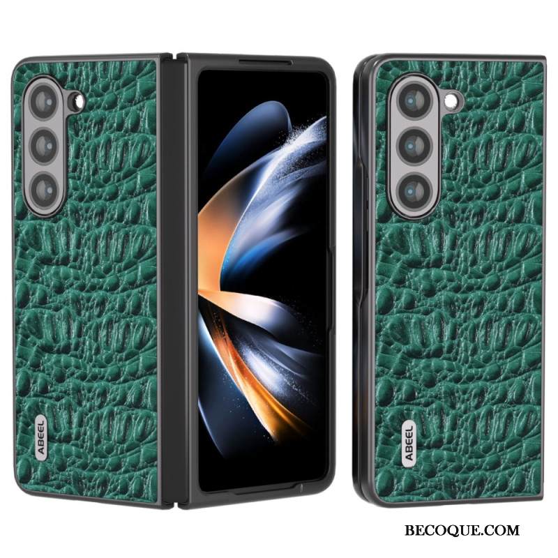 Kuori Samsung Galaxy Z Fold 5 Abeel Crocodile Skin Style Suojakuori