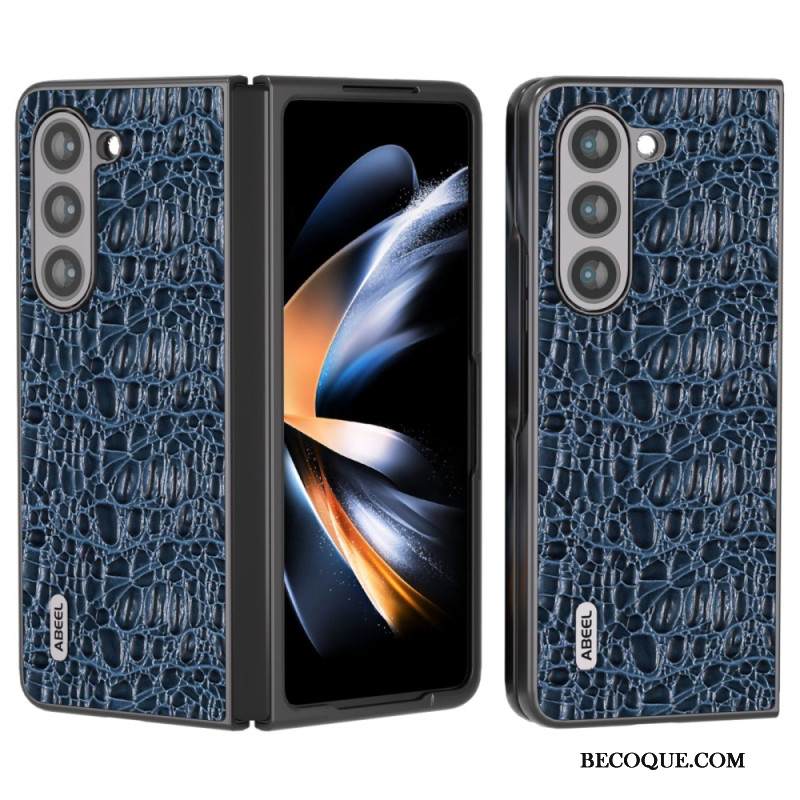 Kuori Samsung Galaxy Z Fold 5 Abeel Crocodile Skin Style Suojakuori