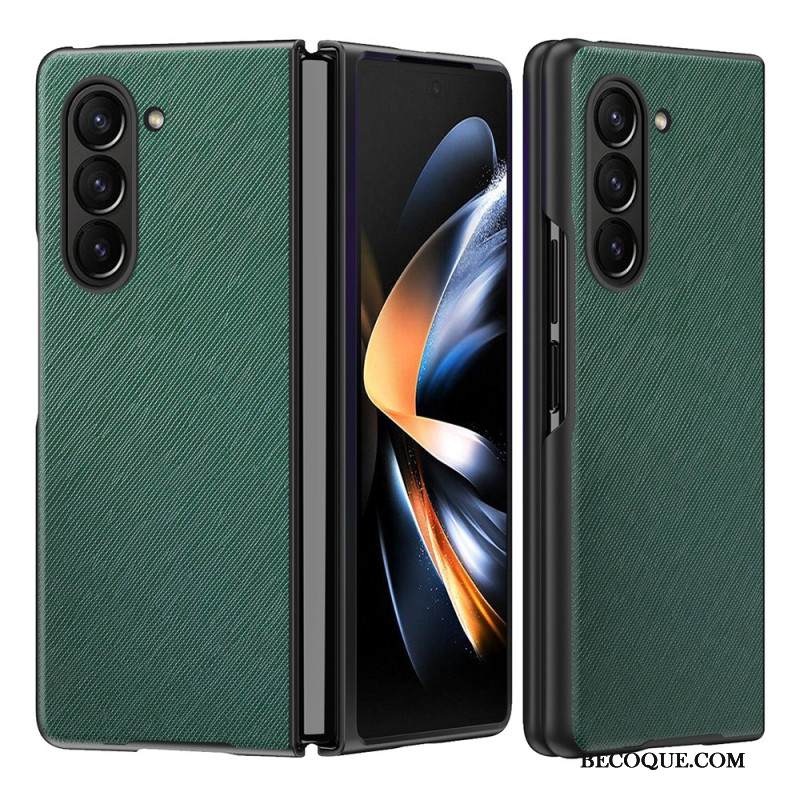 Kuori Samsung Galaxy Z Fold 5 Kudottu Vaikutus Nahkatyyli