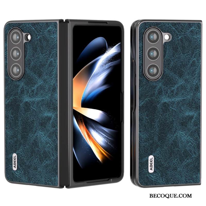 Kuori Samsung Galaxy Z Fold 5 Litsi Keinonahkaa Abeel