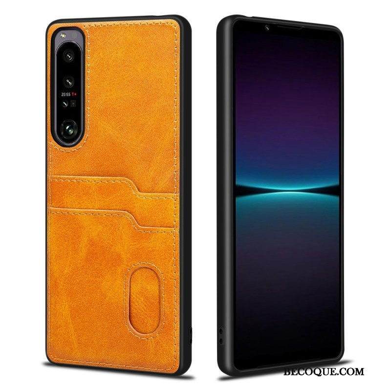 Kuori Sony Xperia 1 IV Kaksinkertainen Korttikotelo