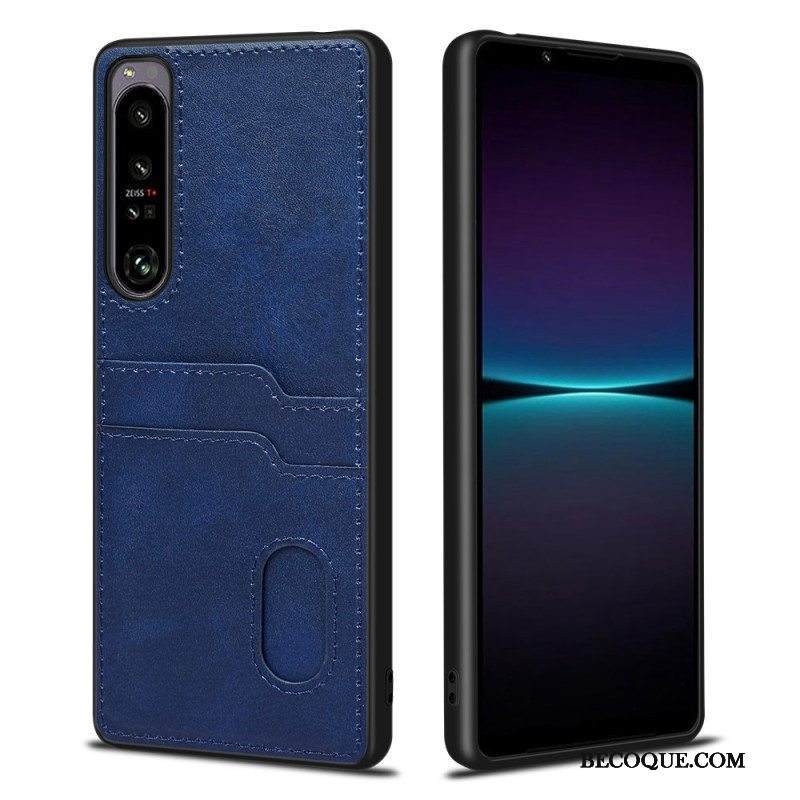 Kuori Sony Xperia 1 IV Kaksinkertainen Korttikotelo