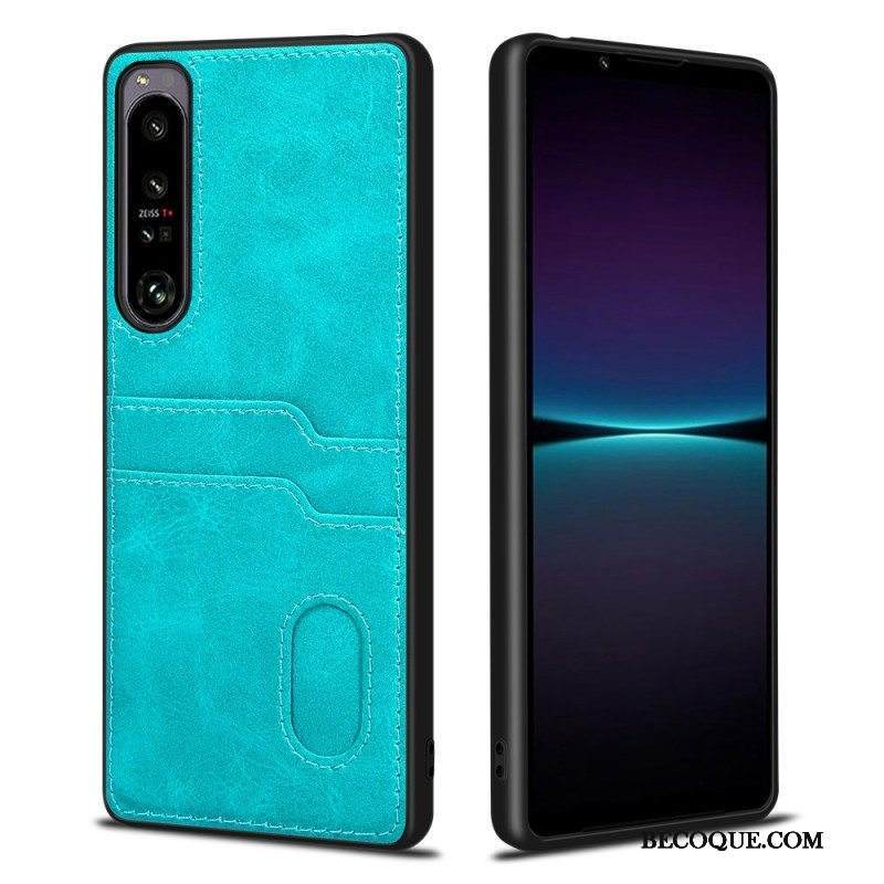 Kuori Sony Xperia 1 IV Kaksinkertainen Korttikotelo