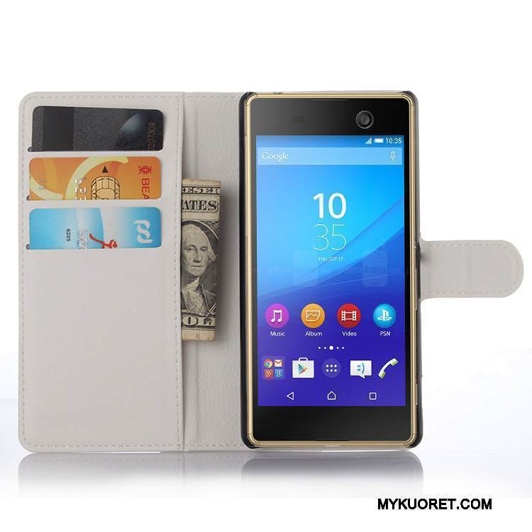 Kuori Sony Xperia M5 Dual Nahka Puhelimen Kuoret, Kotelo Sony Xperia M5 Dual Suojaus