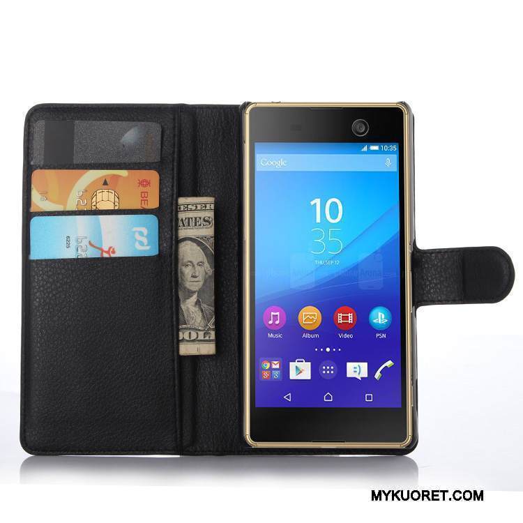 Kuori Sony Xperia M5 Dual Nahka Puhelimen Kuoret, Kotelo Sony Xperia M5 Dual Suojaus