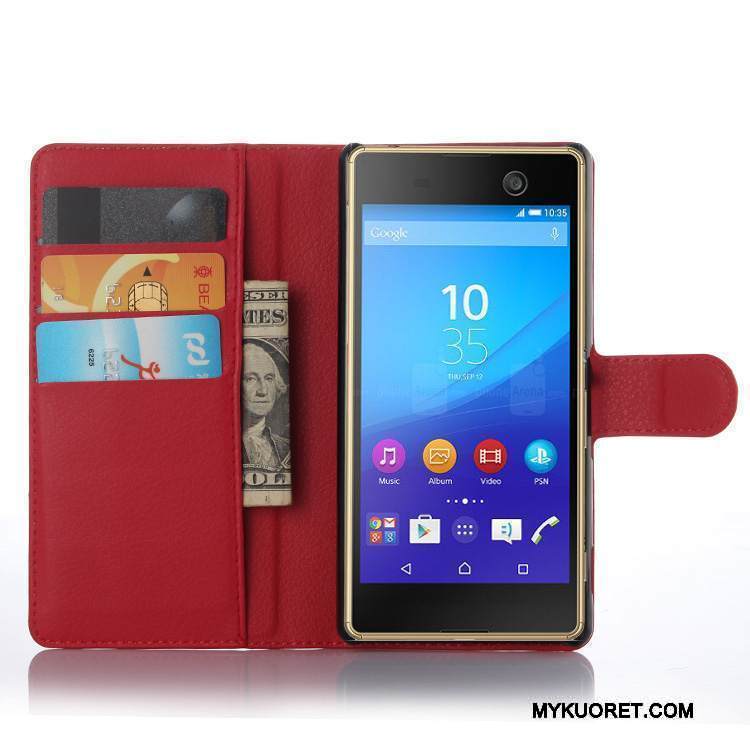 Kuori Sony Xperia M5 Dual Nahka Puhelimen Kuoret, Kotelo Sony Xperia M5 Dual Suojaus