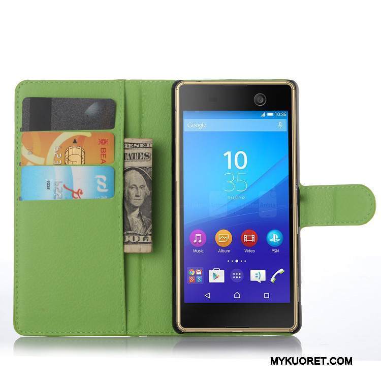 Kuori Sony Xperia M5 Dual Nahka Puhelimen Kuoret, Kotelo Sony Xperia M5 Dual Suojaus