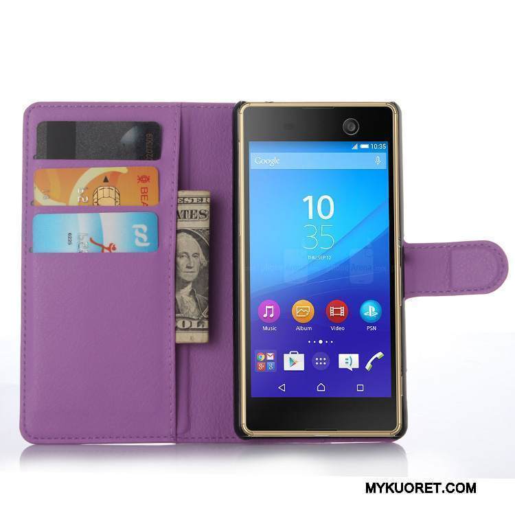 Kuori Sony Xperia M5 Dual Nahka Puhelimen Kuoret, Kotelo Sony Xperia M5 Dual Suojaus