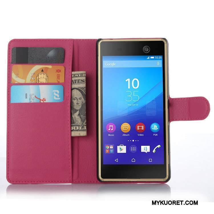 Kuori Sony Xperia M5 Dual Nahka Puhelimen Kuoret, Kotelo Sony Xperia M5 Dual Suojaus