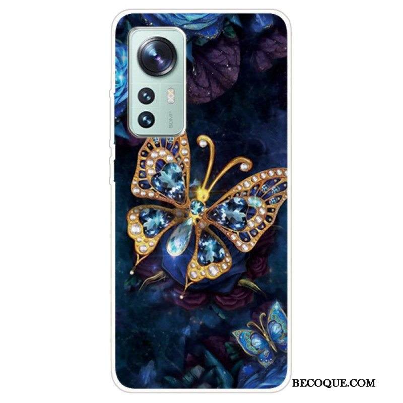 Kuori Xiaomi 12 Pro Silicone Butterfly Decline