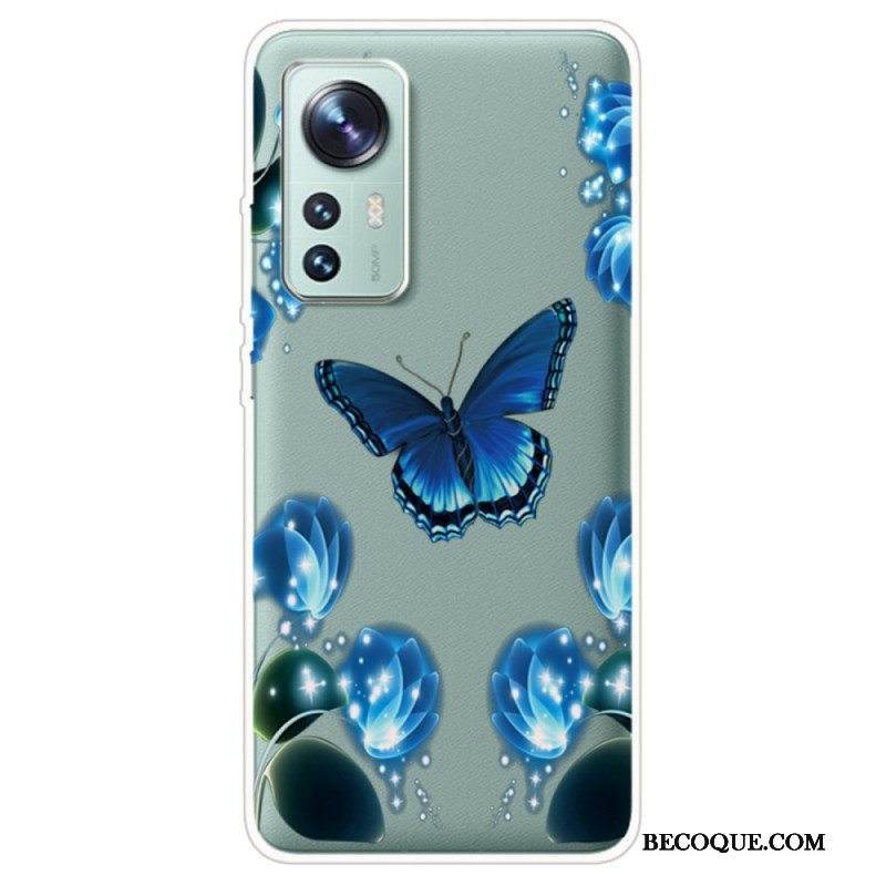 Kuori Xiaomi 12 Pro Silicone Butterfly Decline