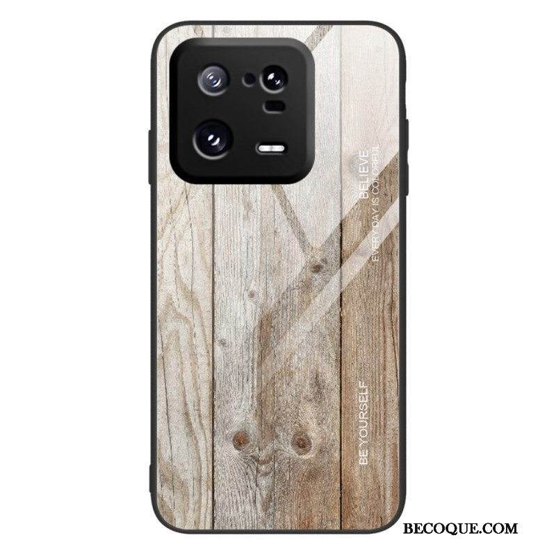 Kuori Xiaomi 13 Pro Wood Design Karkaistu Lasi