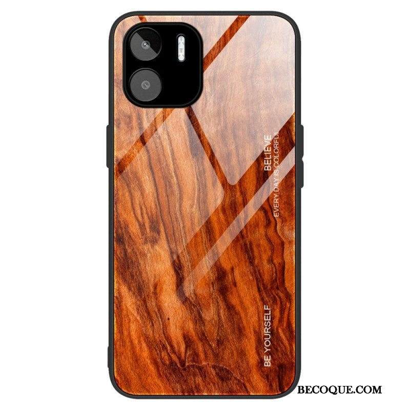 Kuori Xiaomi Redmi A1 Wood Design Karkaistu Lasi