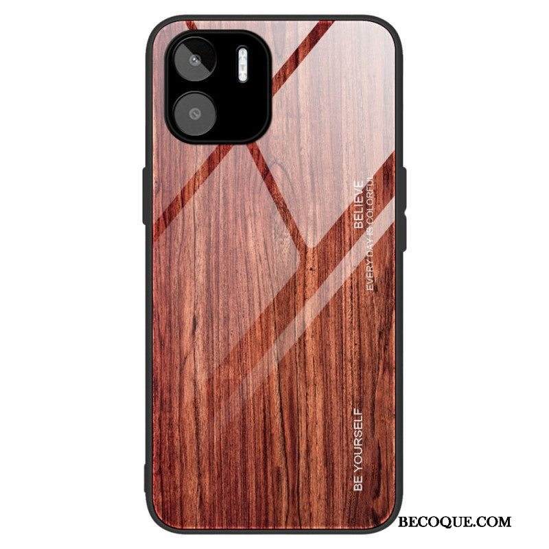 Kuori Xiaomi Redmi A1 Wood Design Karkaistu Lasi