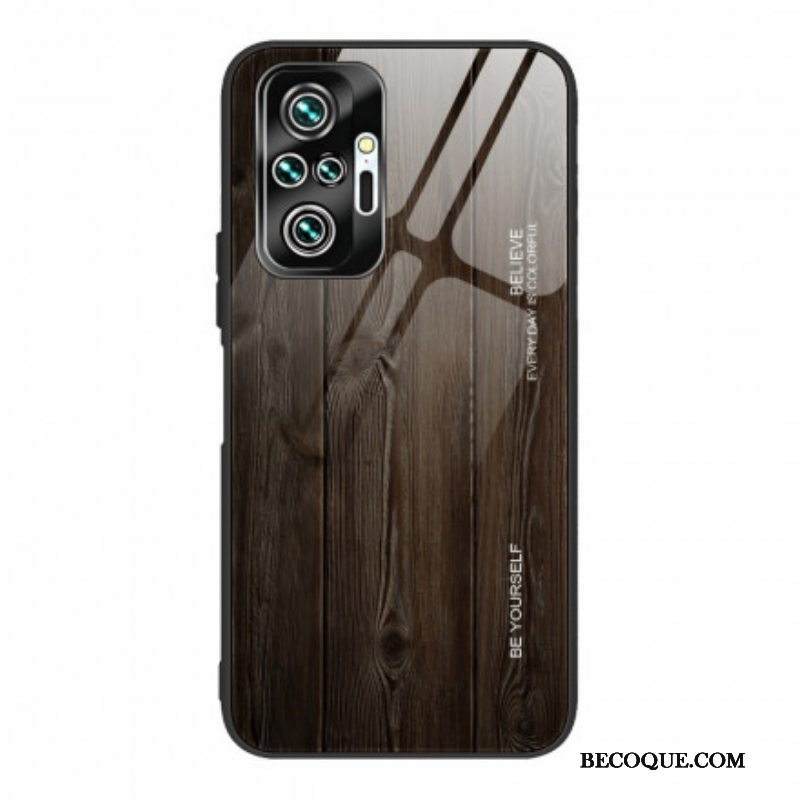 Kuori Xiaomi Redmi Note 10 Pro Wood Design Karkaistu Lasi