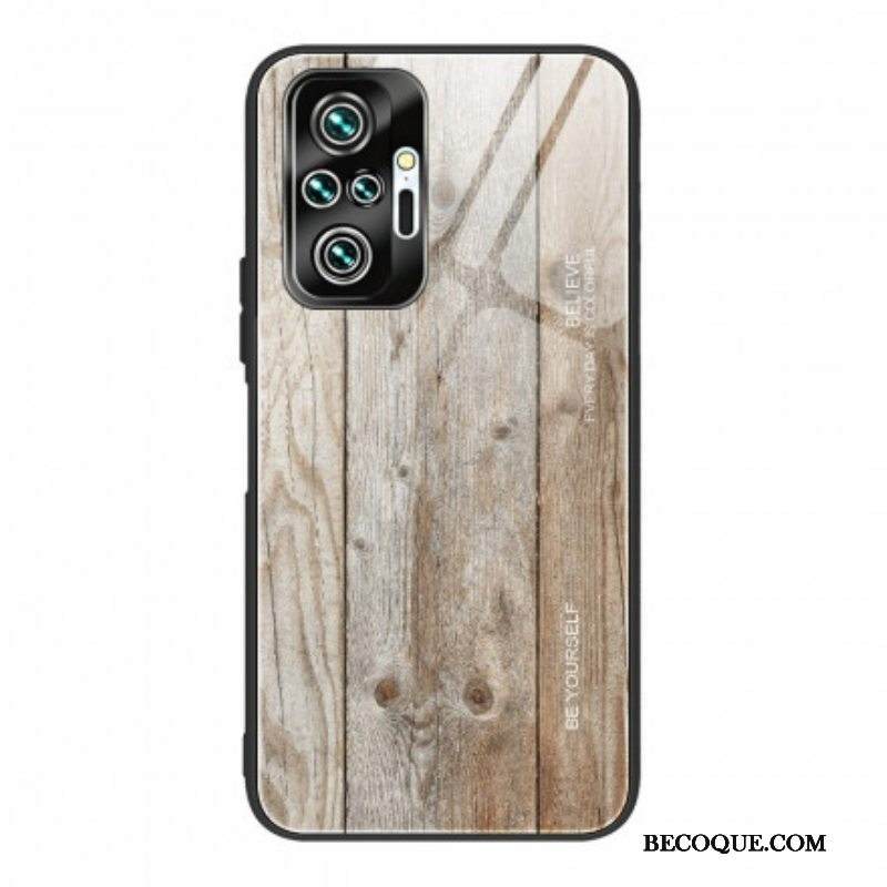 Kuori Xiaomi Redmi Note 10 Pro Wood Design Karkaistu Lasi