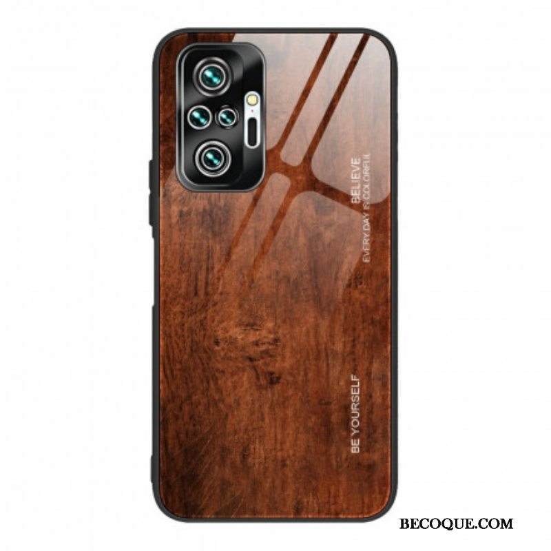 Kuori Xiaomi Redmi Note 10 Pro Wood Design Karkaistu Lasi