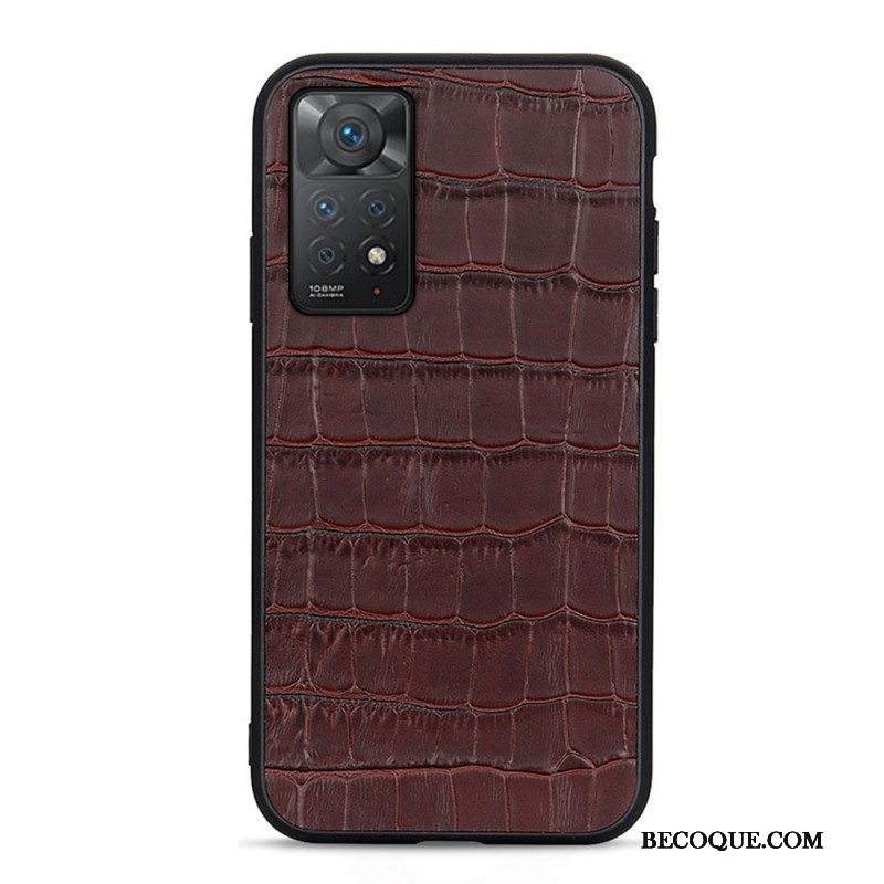 Kuori Xiaomi Redmi Note 11 Pro / 11 Pro 5G Aito Crocodile Texture -nahka