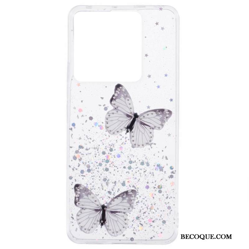 Kuori Xiaomi Redmi Note 13 Pro 5g Perhoset Glitter