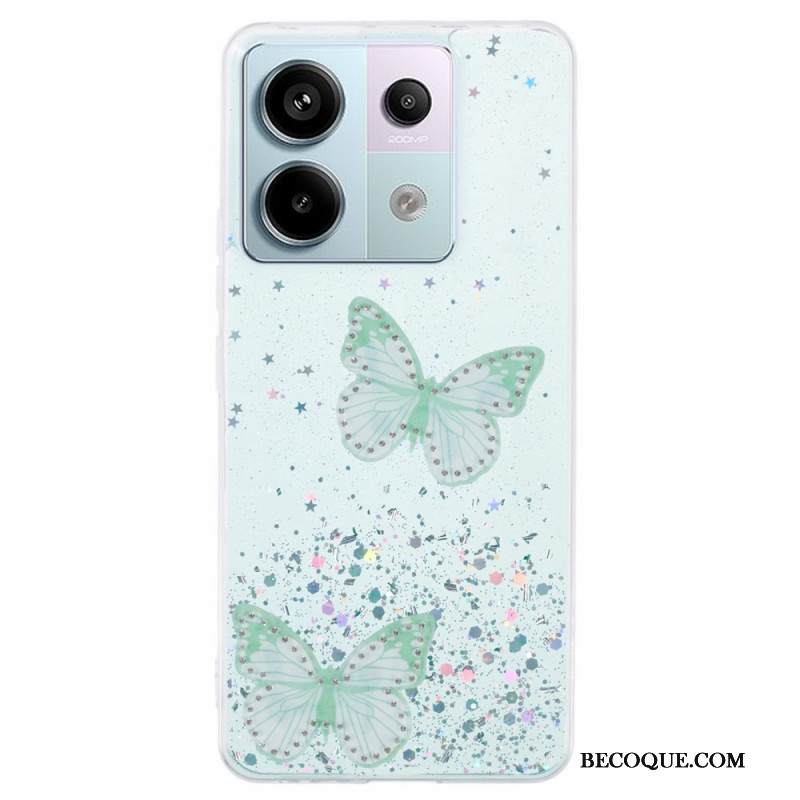 Kuori Xiaomi Redmi Note 13 Pro 5g Perhoset Glitter