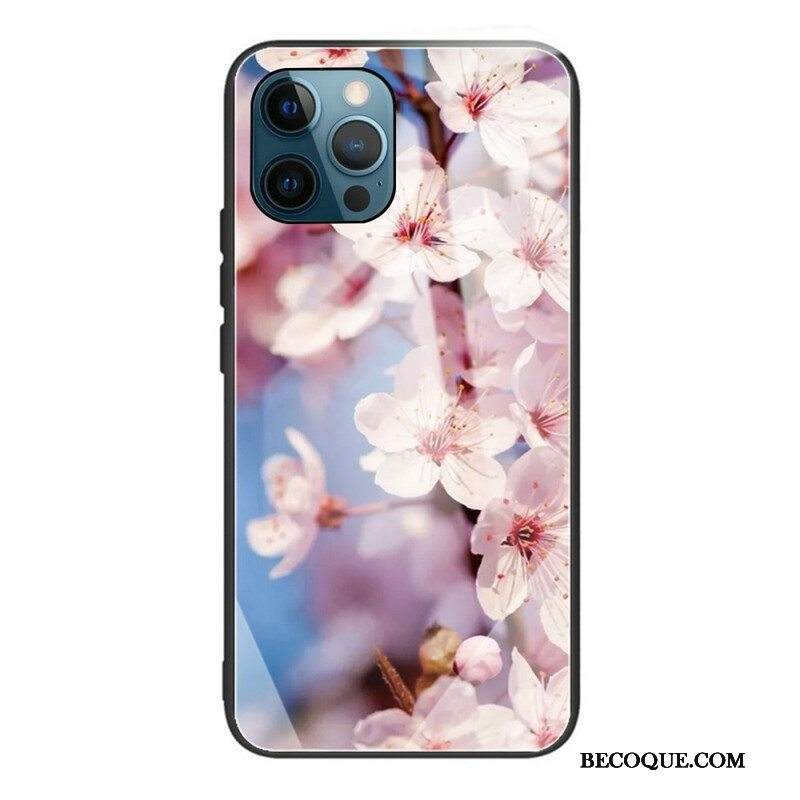 Kuori iPhone 13 Pro Karkaistu Lasi Realistiset Kukat