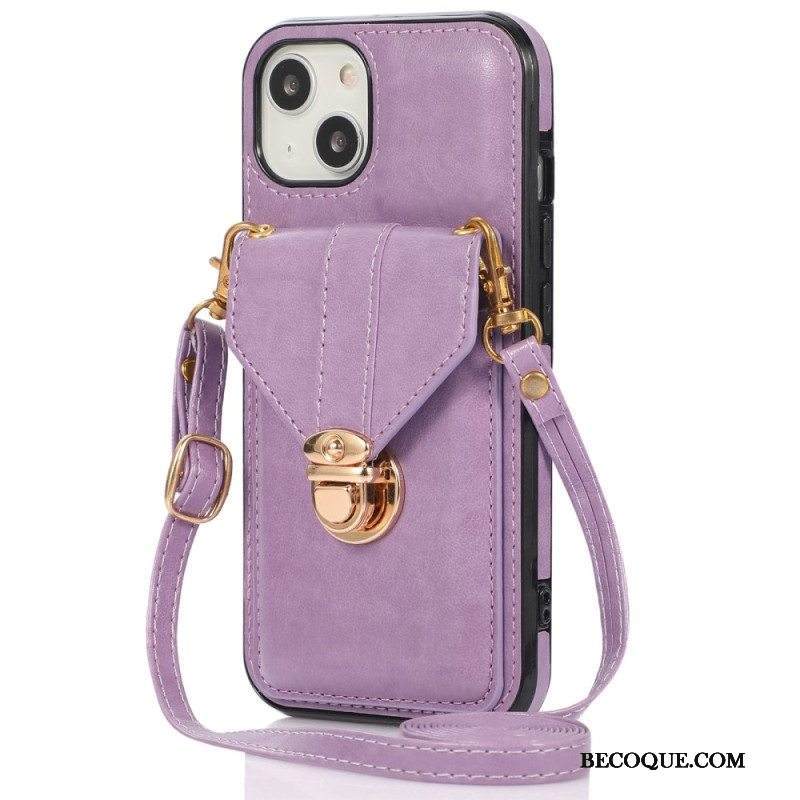 Kuori iPhone 14 Lompakkokotelo Crossbody Lompakko