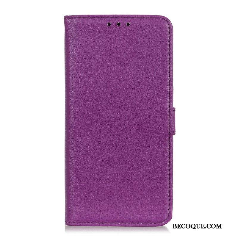 Nahkakotelo Samsung Galaxy A13 5G / A04s Premium Lychee Faux Leather