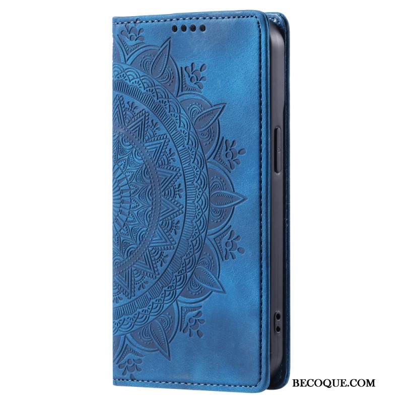 Nahkakotelo Samsung Galaxy A16 5g Suede Effect Mandala Pattern