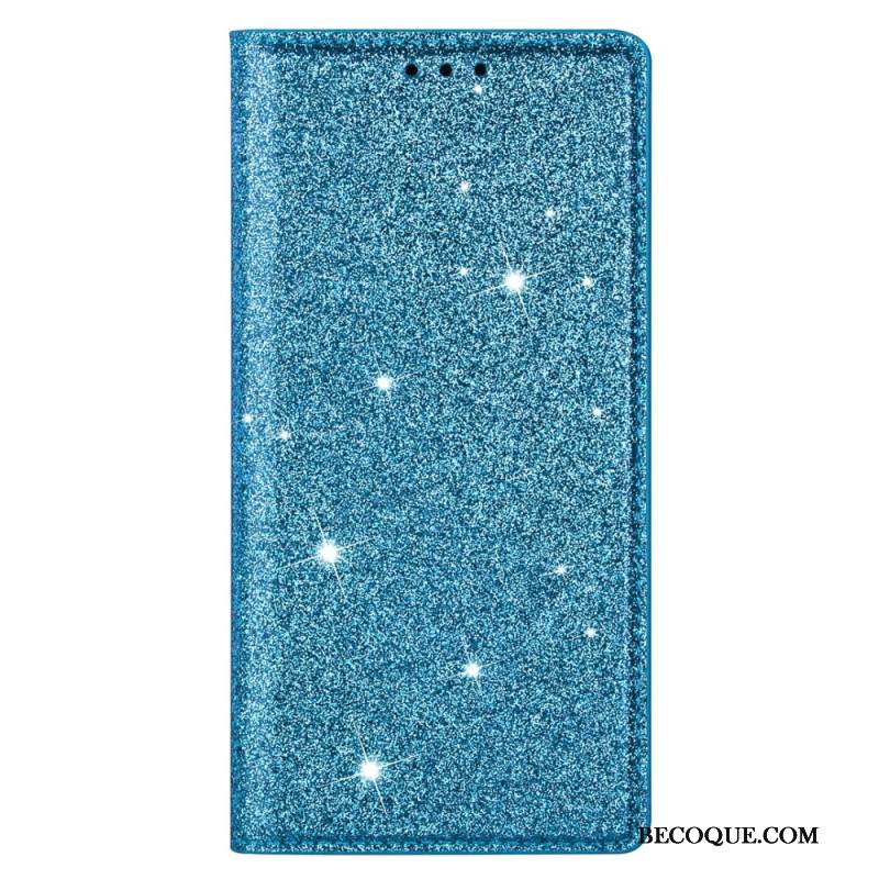 Nahkakotelo Samsung Galaxy A55 5g Glitteriä Suojakuori