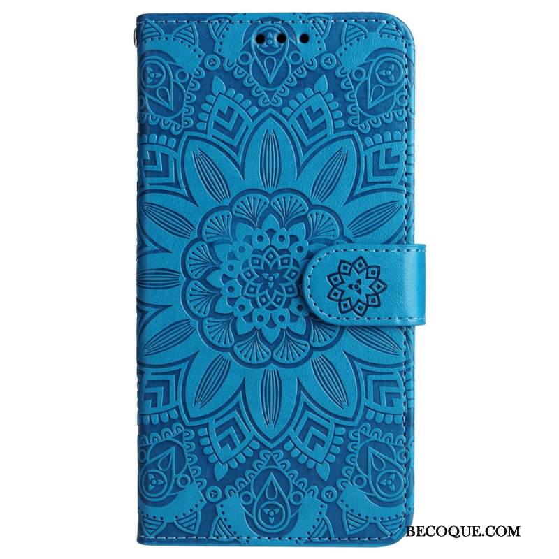 Nahkakotelo Samsung Galaxy M55 5g Mandala Kaulanauhalla