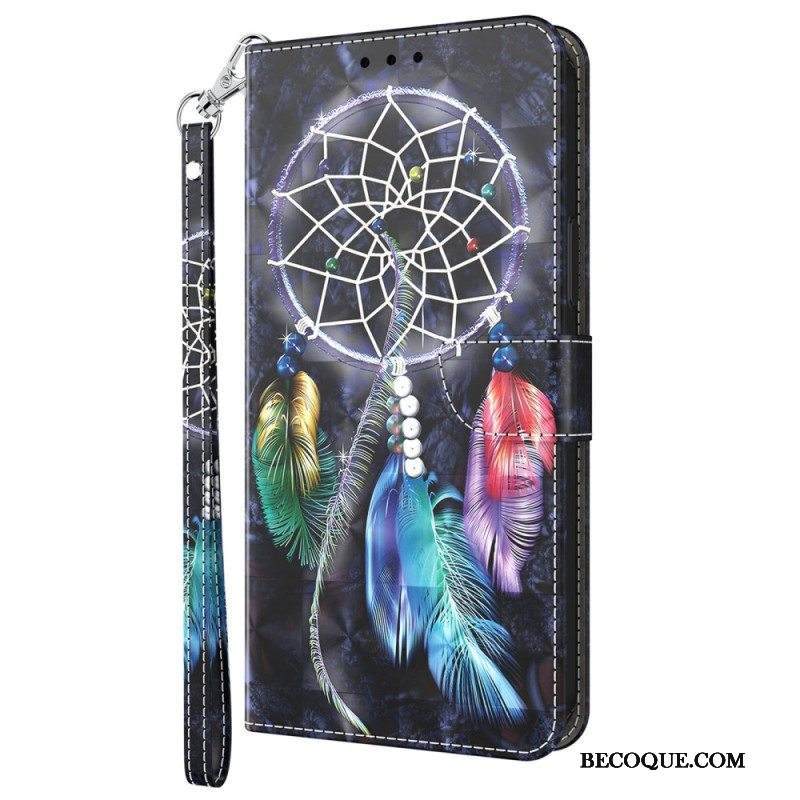 Nahkakotelo Samsung Galaxy S23 5G Suojaketju Kuori Hihna Dream Catcher