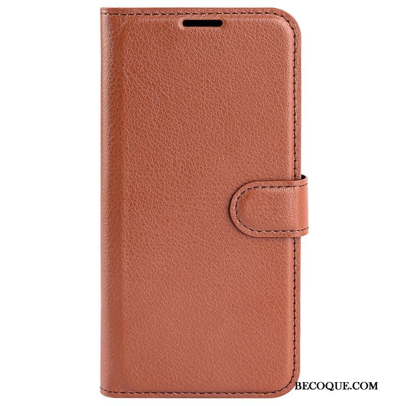 Nahkakotelo Sony Xperia 1 Vi Classic Litchi Faux Leather