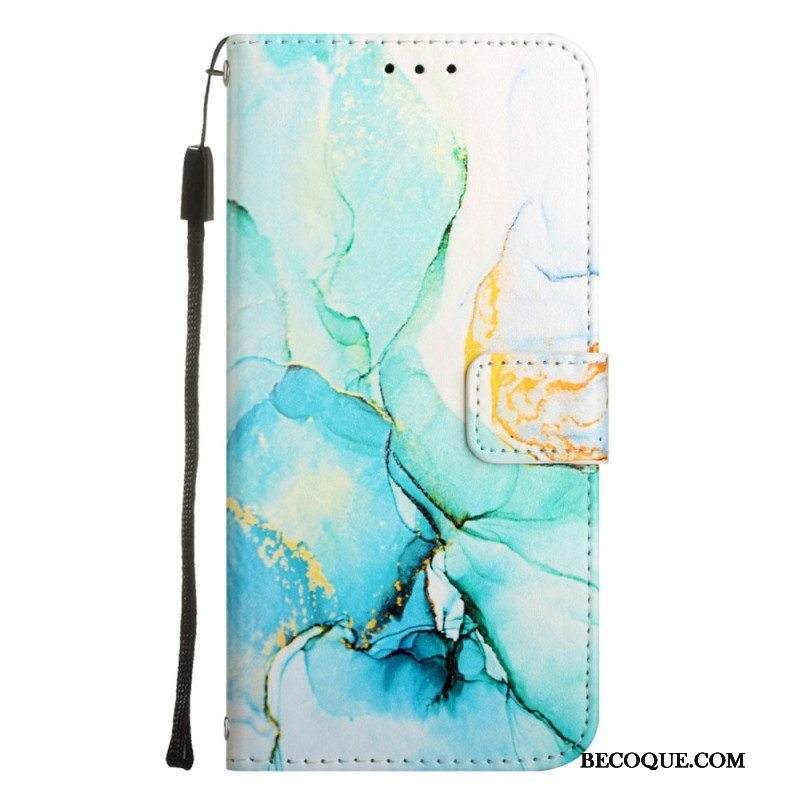 Nahkakotelo Xiaomi 12 Lite Suojaketju Kuori Strip Marble