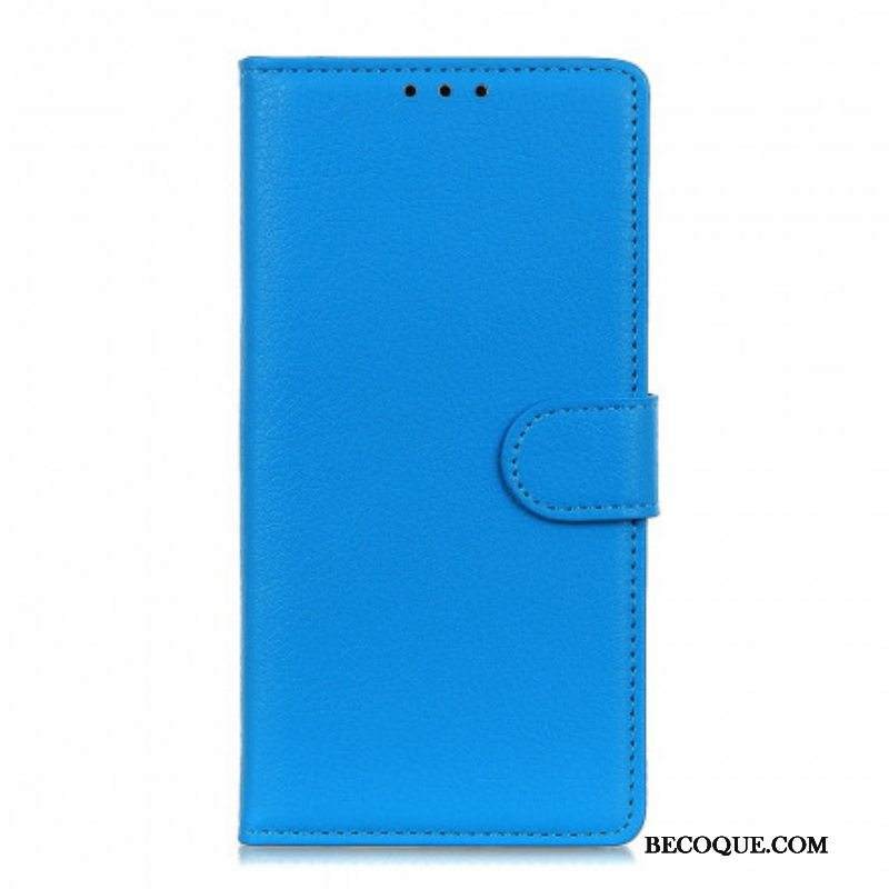 Nahkakotelo Xiaomi Redmi Note 10 / 10S Ensiluokkainen Litsi-nahkaefekti