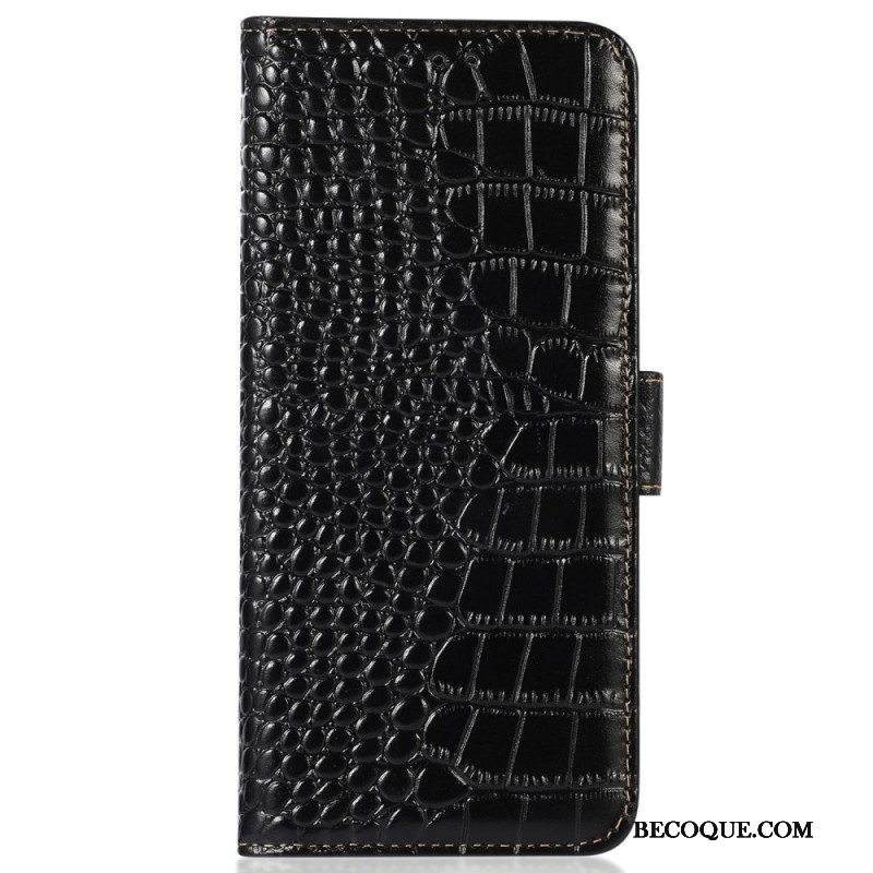 Nahkakotelo Xiaomi Redmi Note 12 5G Crocodile Style Rfid