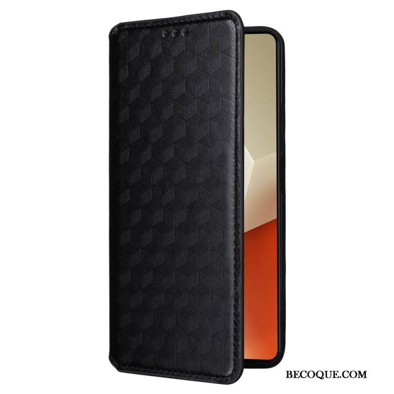 Nahkakotelo Xiaomi Redmi Note 13 5g 3d-kuutiot