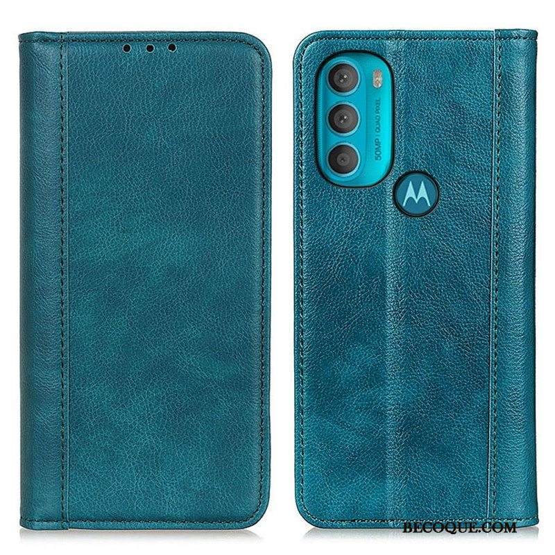 Puhelinkuoret Moto G71 5G Kotelot Flip Elegance Haljattu Litsi Nahka