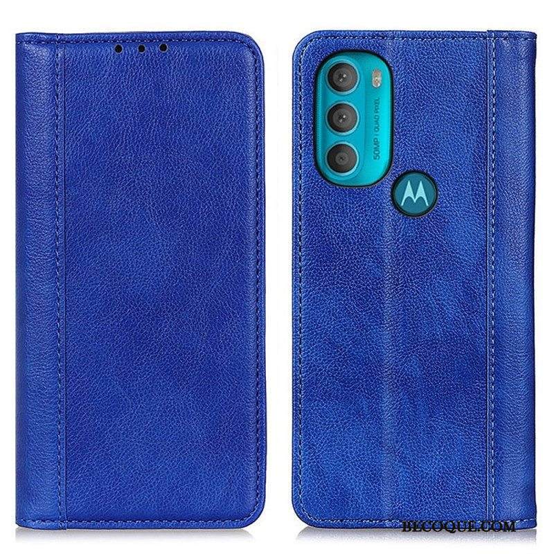 Puhelinkuoret Moto G71 5G Kotelot Flip Elegance Haljattu Litsi Nahka