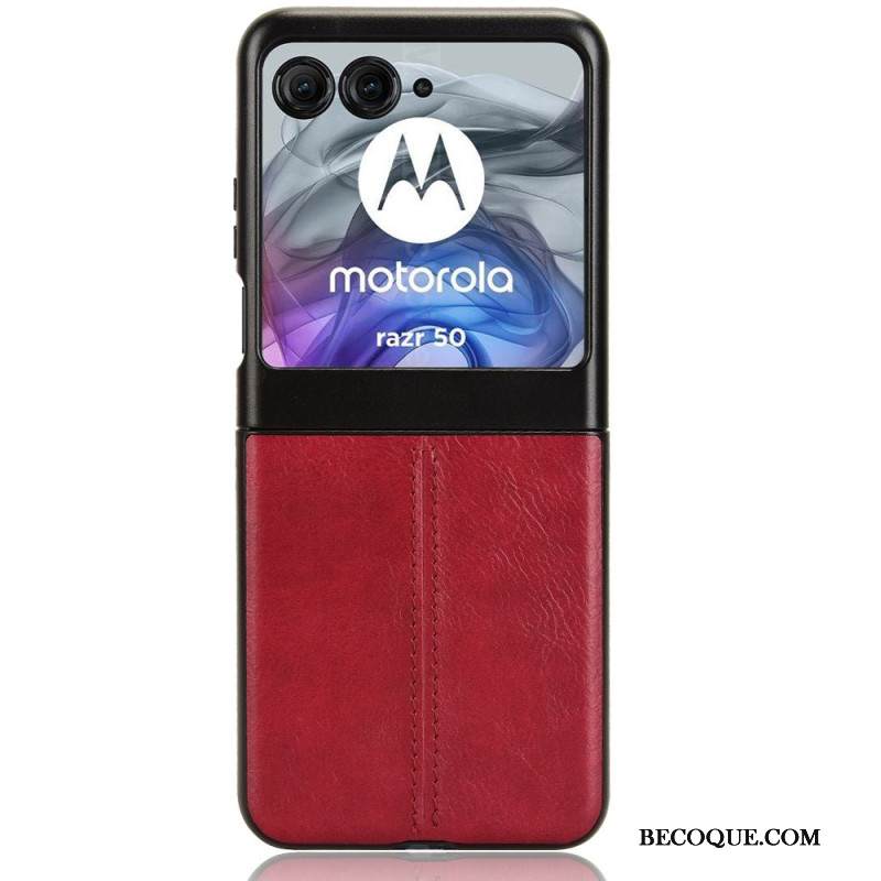 Puhelinkuoret Motorola Razr 50 Nahan Ompeleet