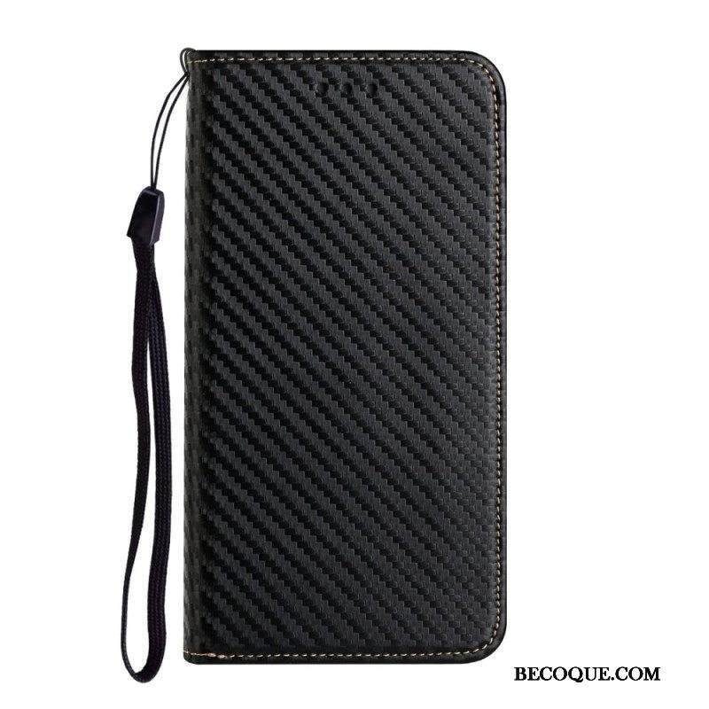 Puhelinkuoret Samsung Galaxy S23 Ultra 5G Suojaketju Kuori Kotelot Flip Strappy Carbon Fiber Style