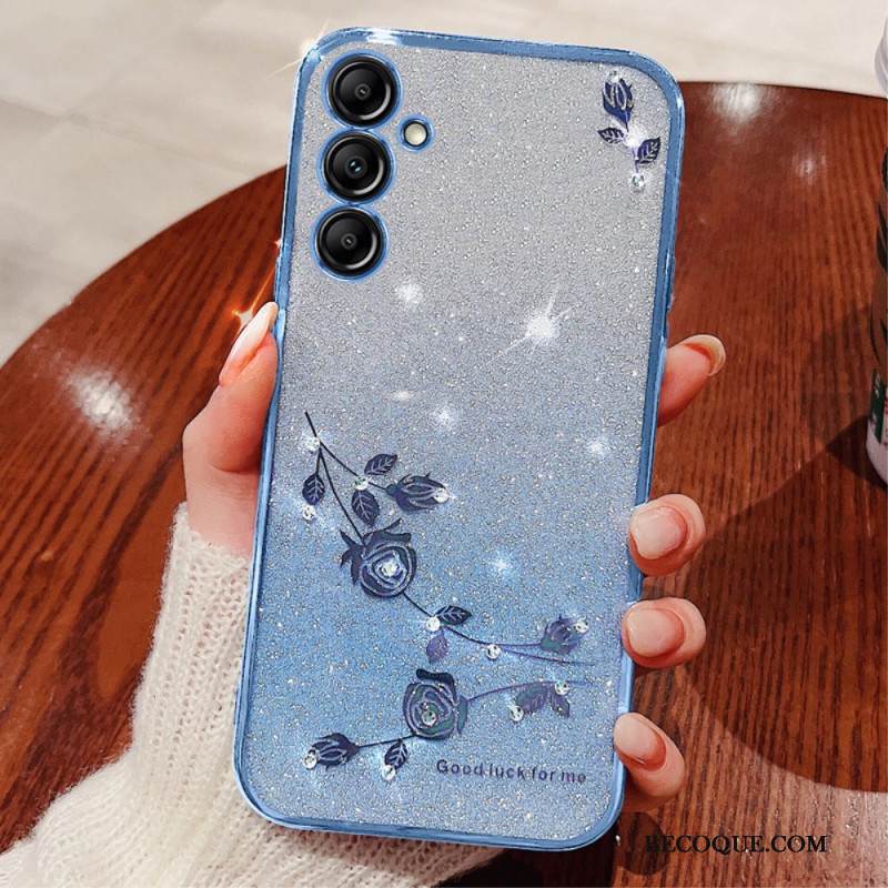 Case Samsung Galaxy S24 Plus 5g Puhelinkuoret Glitteriä Ja Kukkia Kadem