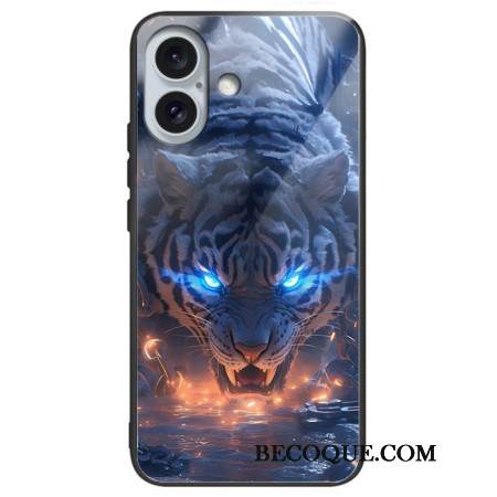 Case iPhone 16 Plus Puhelinkuoret Tiger Printed Tempered Glass