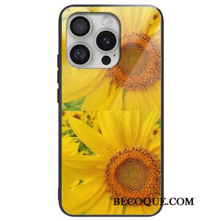 Case iPhone 16 Pro Puhelinkuoret Auringonkukkakarkaistu Lasi