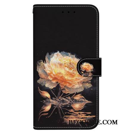 Kotelot Xiaomi Redmi Note 13 Pro 5g Kultainen Pioni Hihnalla