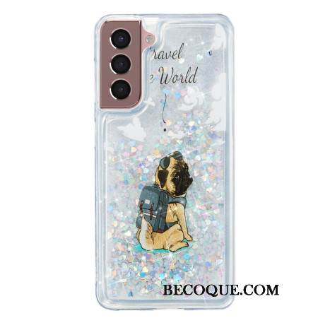 Kuori Samsung Galaxy S24 Plus 5g Liquid Glitter Dog Suojakuori