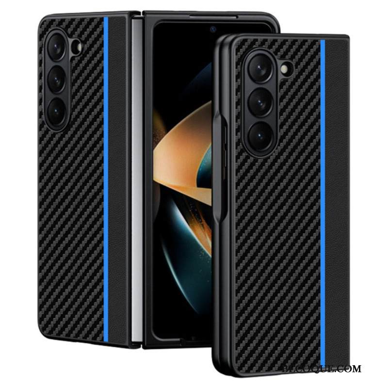 Kuori Samsung Galaxy Z Fold 5 Hiilikuitu- Ja Mikrokuitulinja Suojakuori